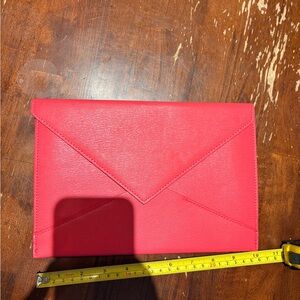 Banana Republic Vibrant Melon Pink Envelope Clutch